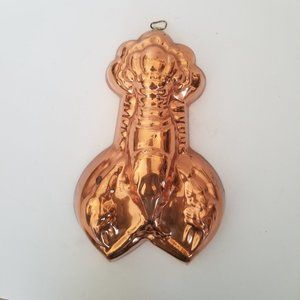 Vintage Lobster Copper Mold Cake Jello Kitchen Wall Decor With Hook